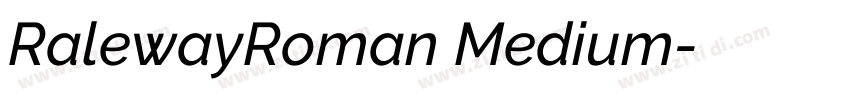 RalewayRoman Medium字体转换